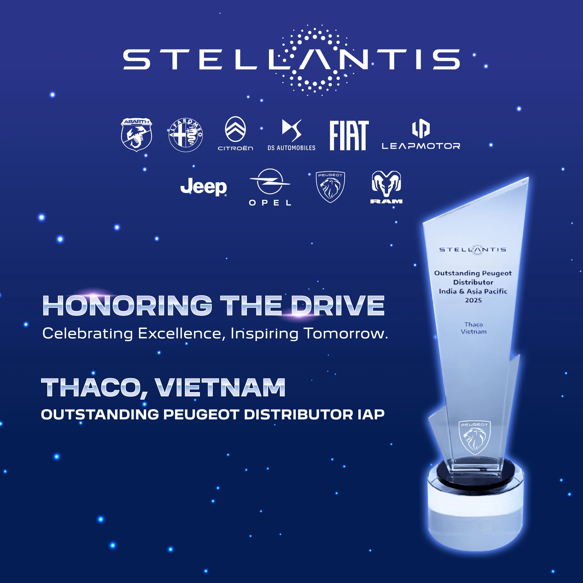 PEUGEOT VIỆT NAM VINH DỰ ĐẠT GIẢI "NHÀ PHÂN PHỐI PEUGEOT XUẤT SẮC" KHU VỰC IAP 2025