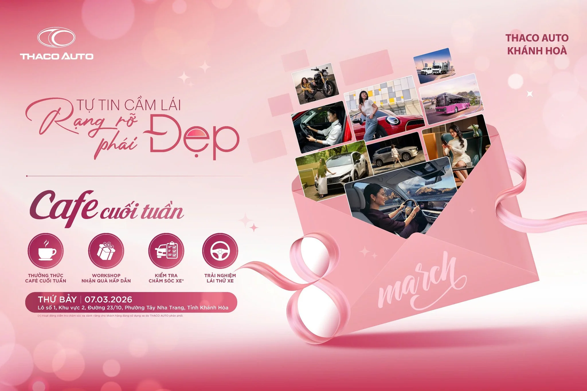 THACO AUTO KHÁNH HOÀ TỔ CHỨC CAFE CUỐI TUẦN - TỰ TIN CẦM LÁI, RẠNG RỠ PHÁI ĐẸP